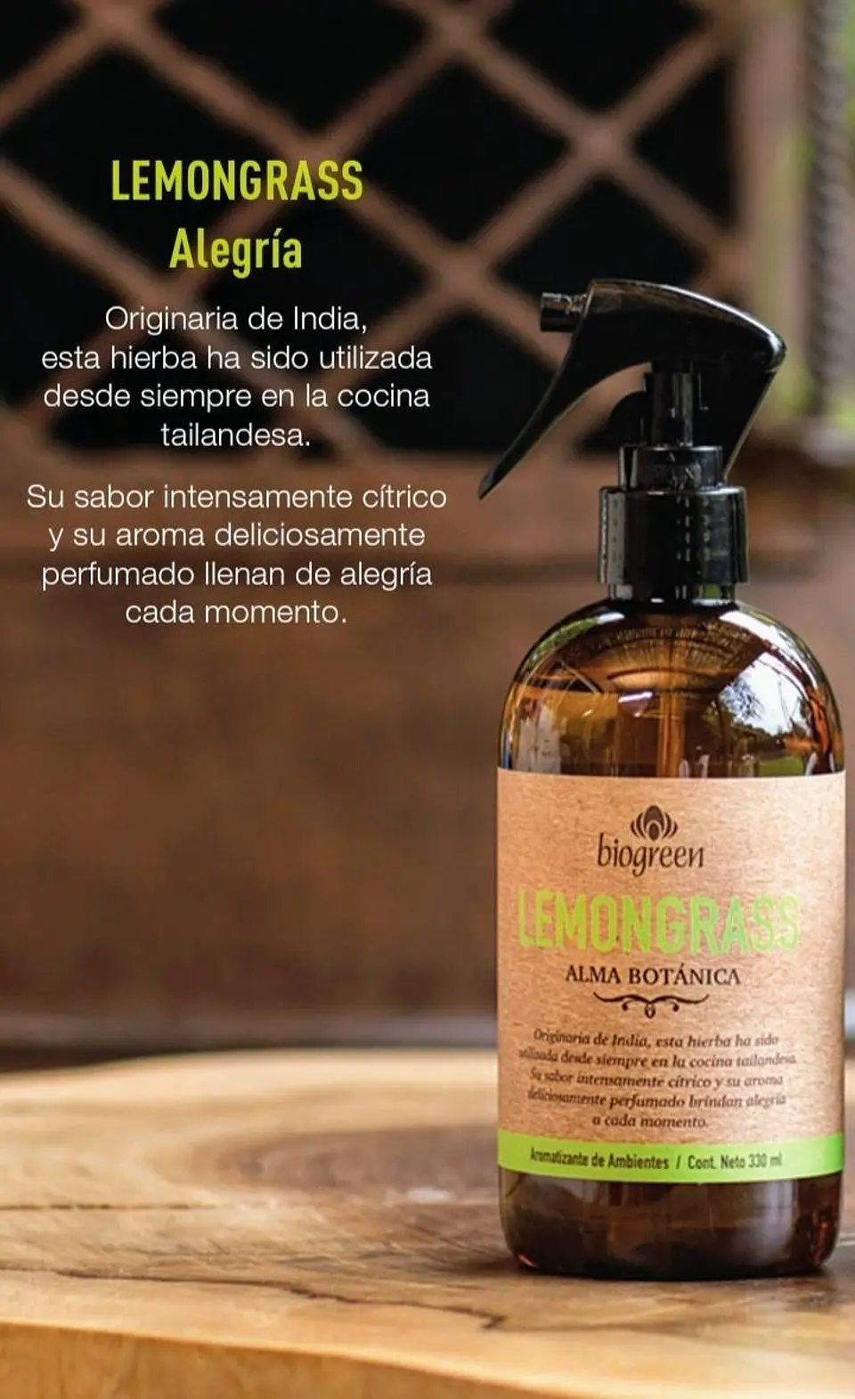 Lemongrass BioGreen Aromatizador Línea Botánica  330ml 2