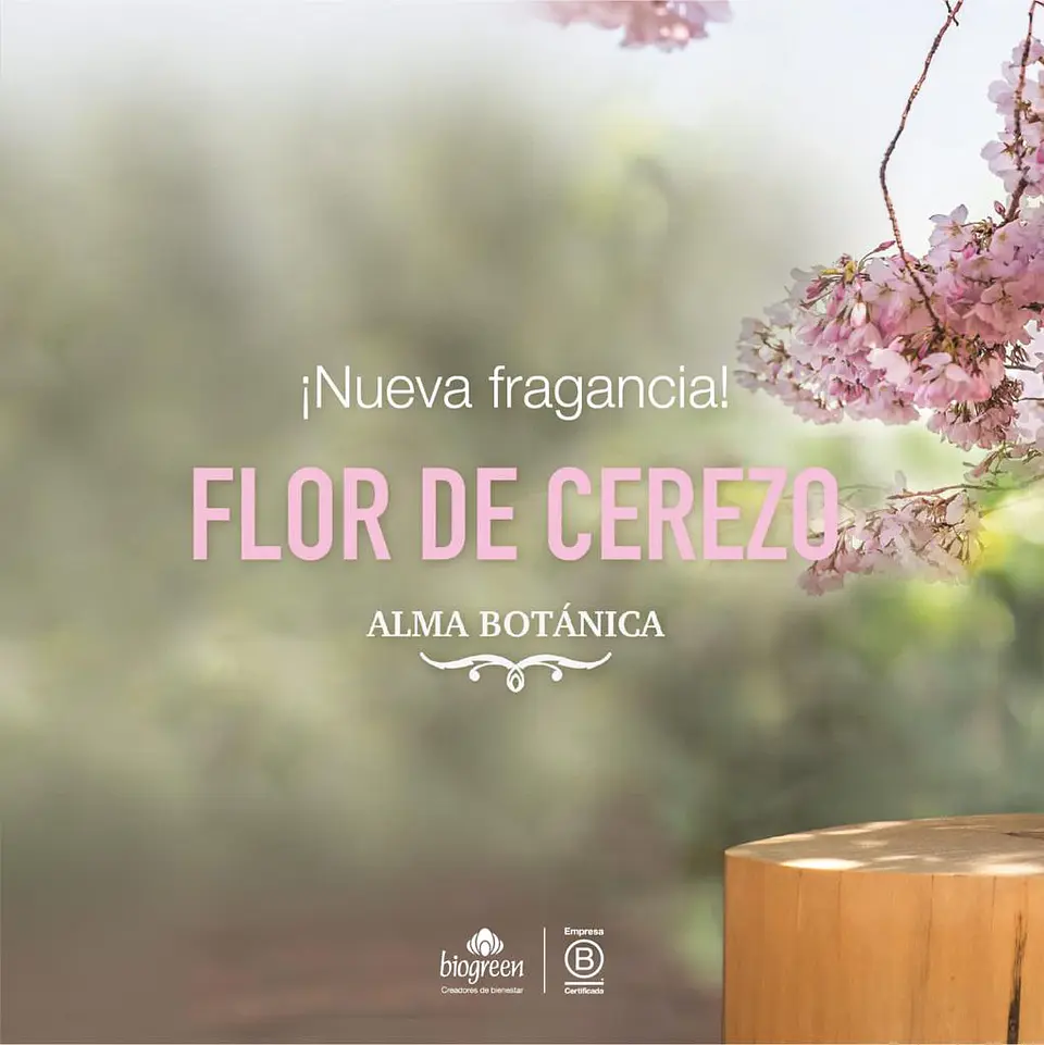 Flor de Cerezo BioGreen Aromatizador Línea Botánica  330ml 2