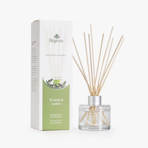 Té Verde & Cedrón BioGreen Difusor Línea Esenciales  100ml