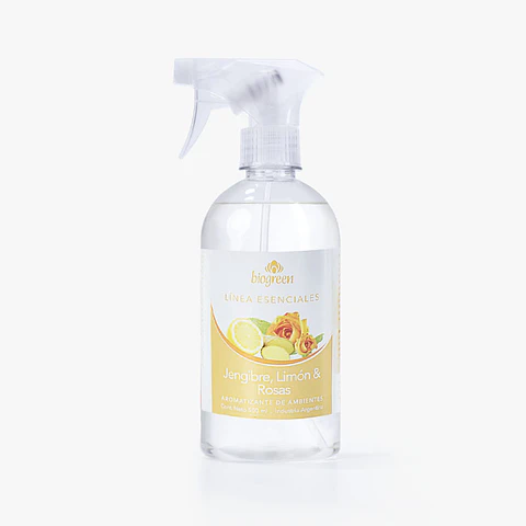 Jengibre, Limón &Rosas BioGreen Aromatizador Línea Esenciales  500 ml