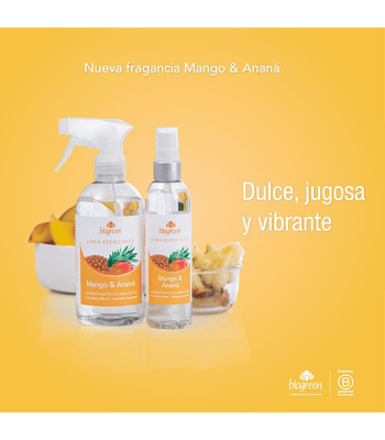 Mango & Ananá BioGreen Aromatizador Línea Esenciales  500 ml