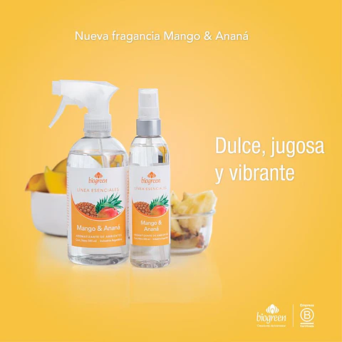 Mango & Ananá BioGreen Aromatizador Línea Esenciales  500 ml