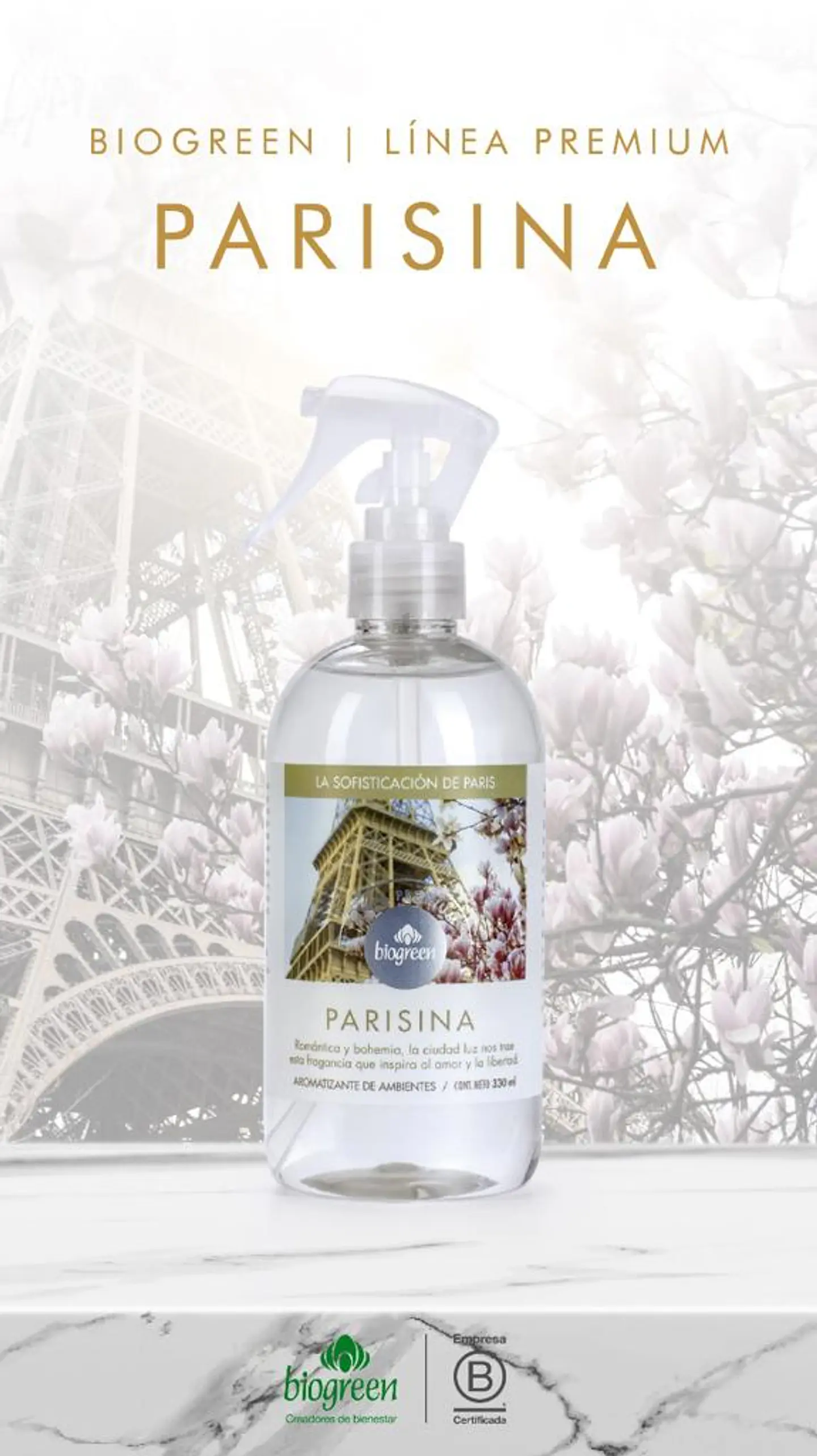 Parisina BioGreen Aromatizador Línea Premium  330ml 2