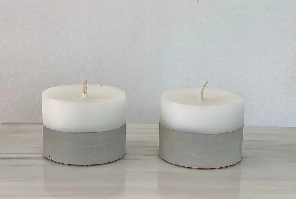 Duo Velas con Base de Cemento 1