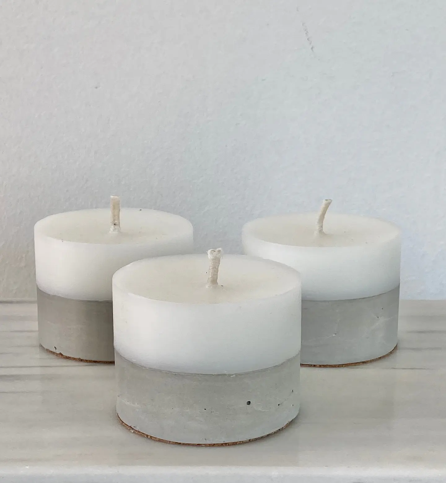 Trío Velas con Base de Cemento 1
