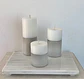 Trío Velas con Base de Cemento - Miniatura 1