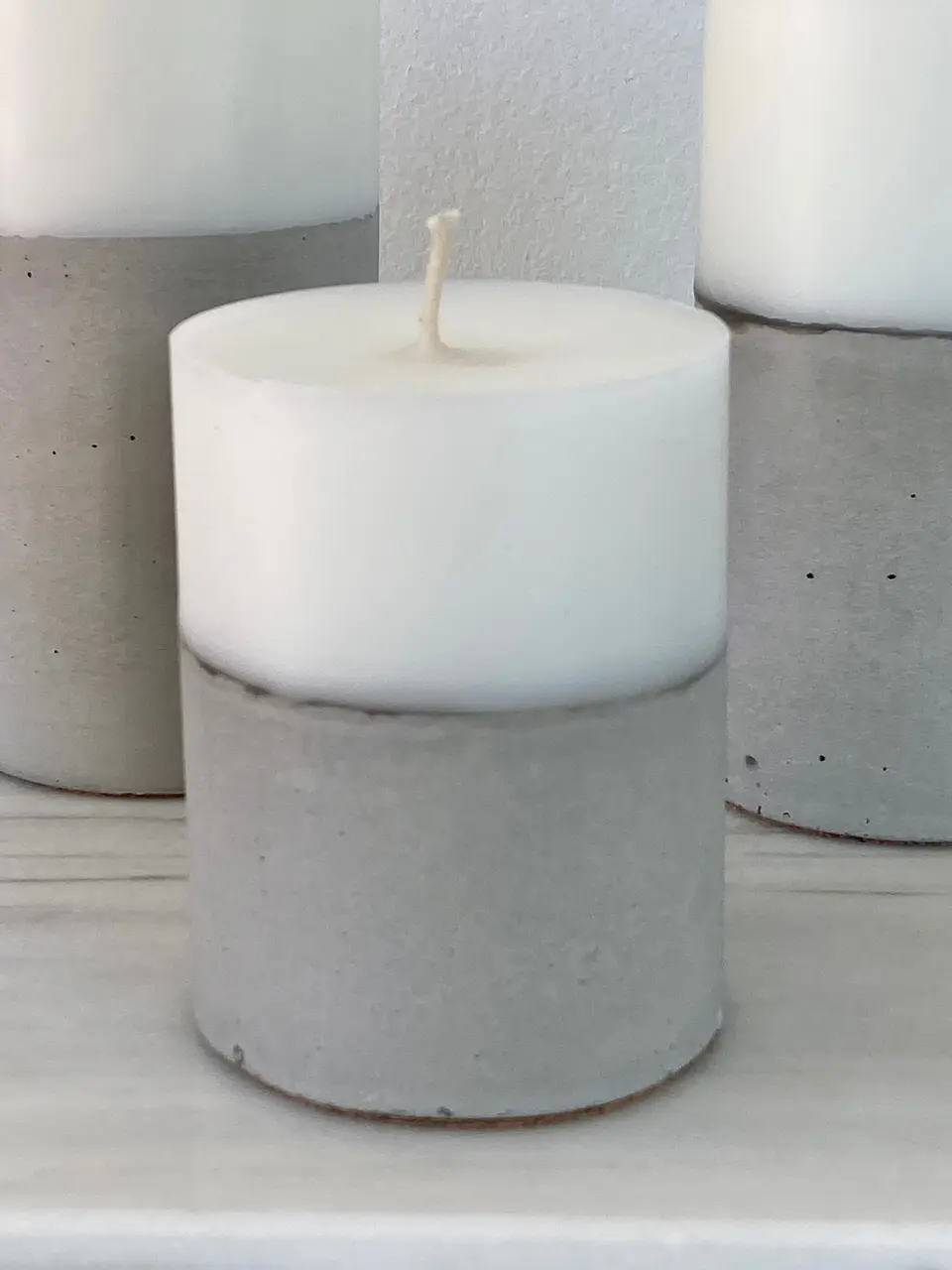 Trío Velas con Base de Cemento 2