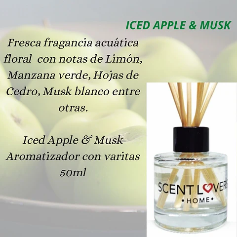 Iced Apple & Musk Difusor con Varitas 50ml