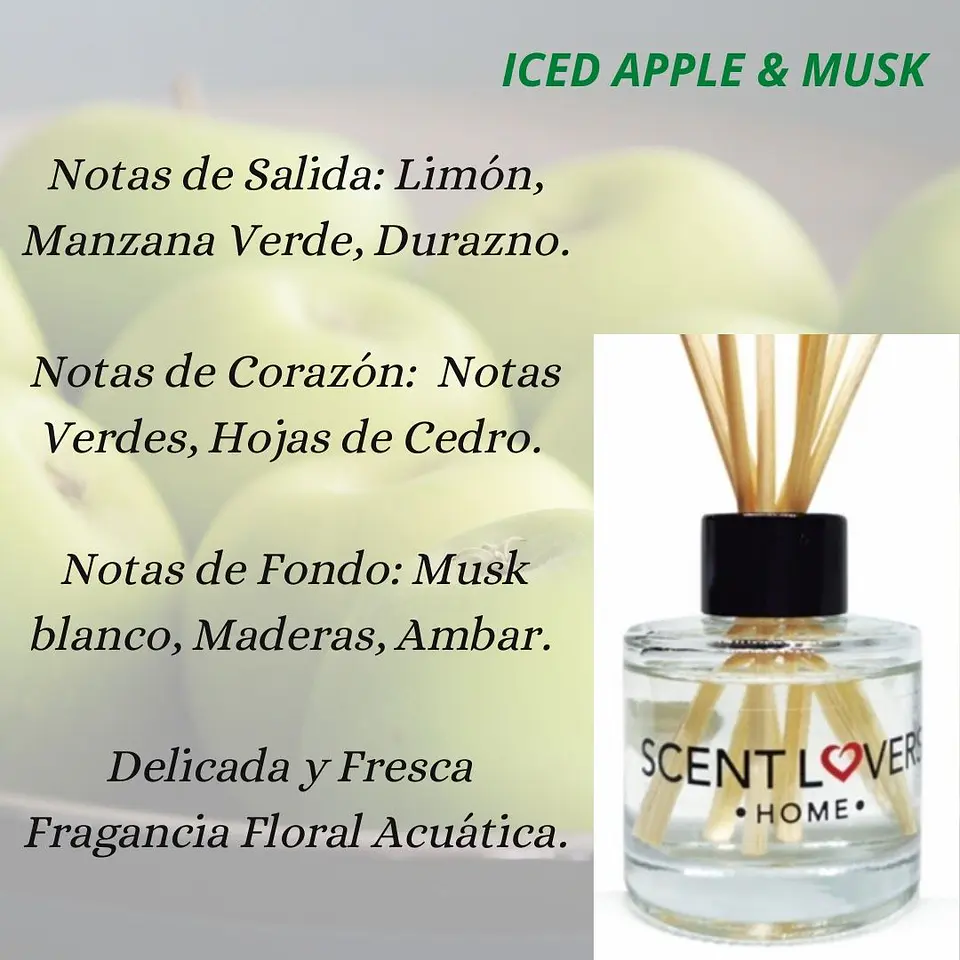 Iced Apple & Musk Difusor con Varitas 50ml 2