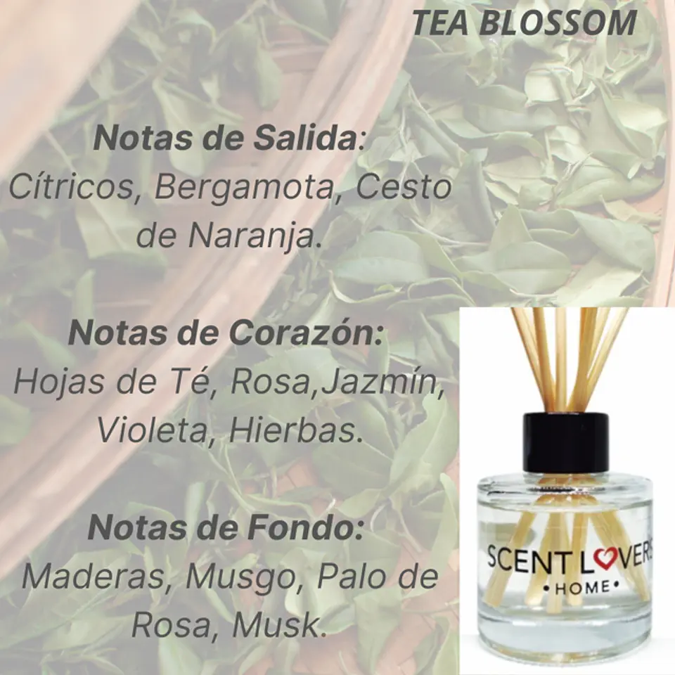 Tea Blossom Difusor con Varitas 50ml 2