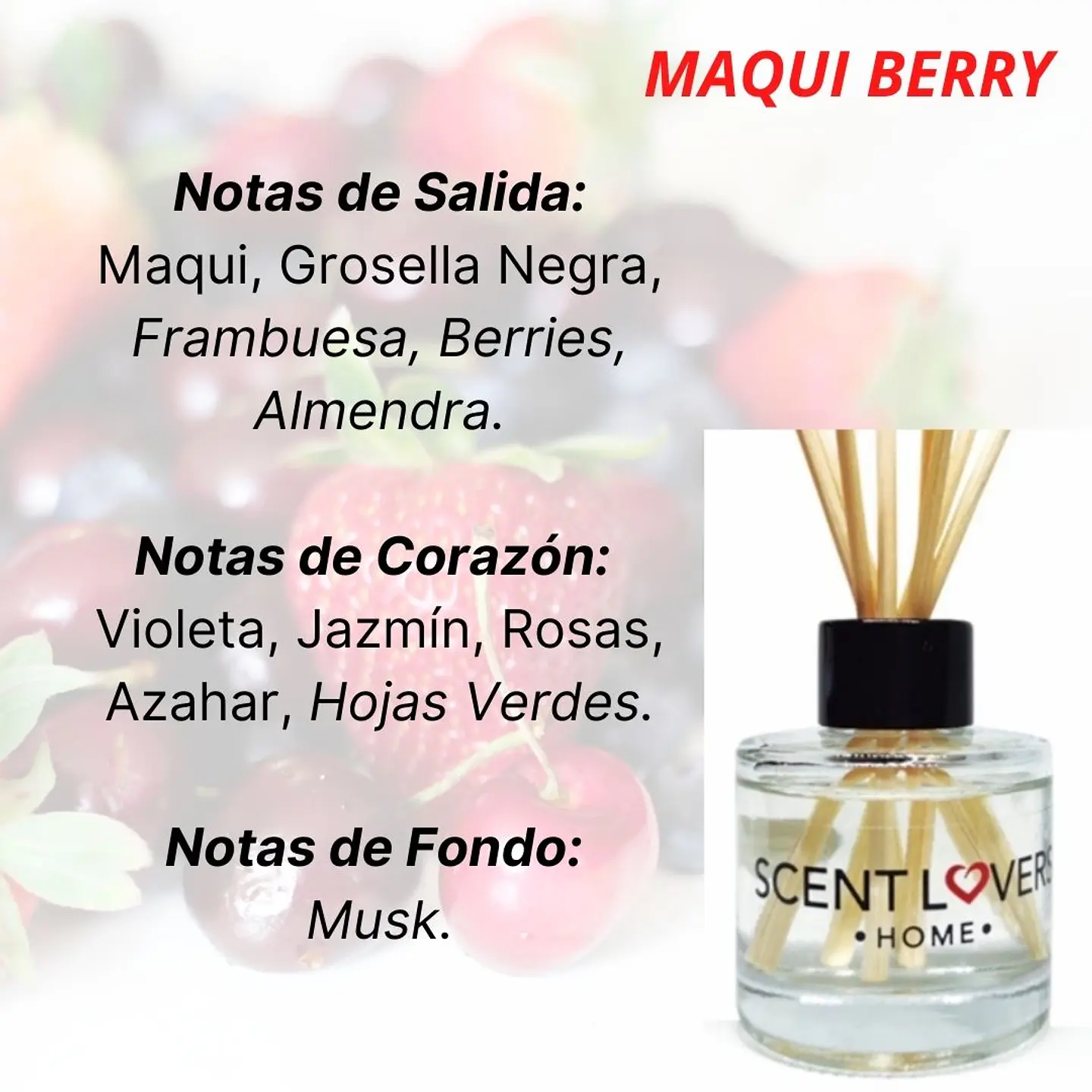 Maqui Berry Difusor con Varitas 50ml 2