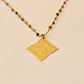 Collar bañado en oro con Turmalinas y Medallón. - Miniatura 2