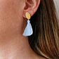 Aros bañados en oro con Borla Celeste. - Miniatura 2