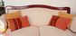 Set 2 Fundas de Cojín Patchwork color coral. - Miniatura 1