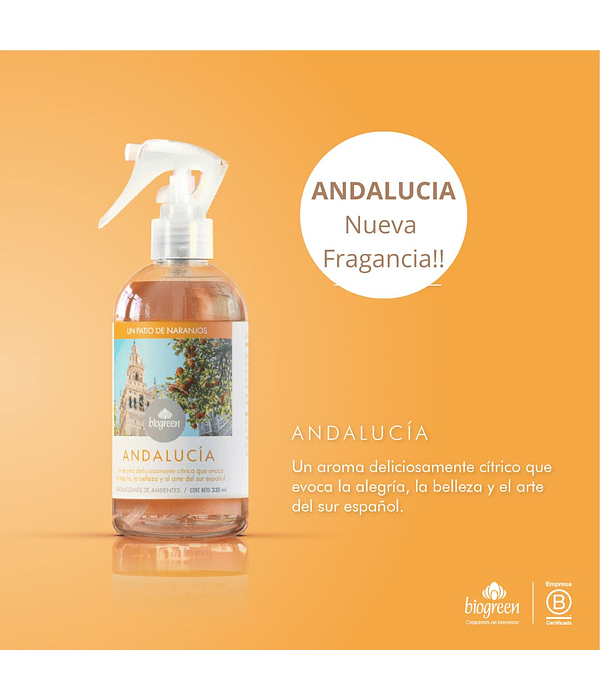 Andalucía BioGreen Aromatizador Línea Premium 330ml