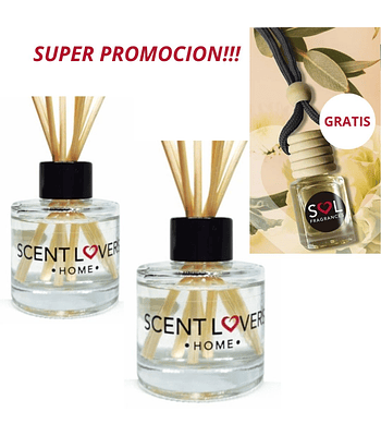 Pack 2 Aromatizadores 50ml, GRATIS Aromatizador de Colgar 