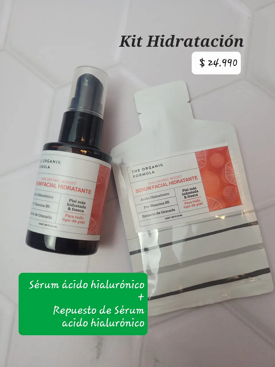 Pack Serum Hidratante Acido Hialurónico 30ml + Repuesto 30ml 1