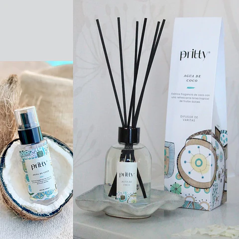 Agua de Coco Pack Mini Room Spray 50ml + Difusor 130ml