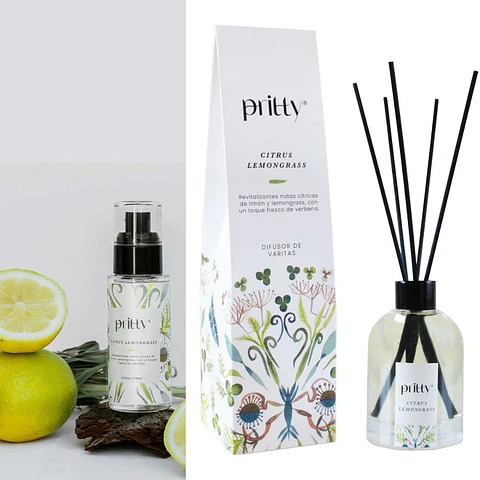 Citrus Lemongrass Pack Mini Room Spray 50ml + Difusor 130ml