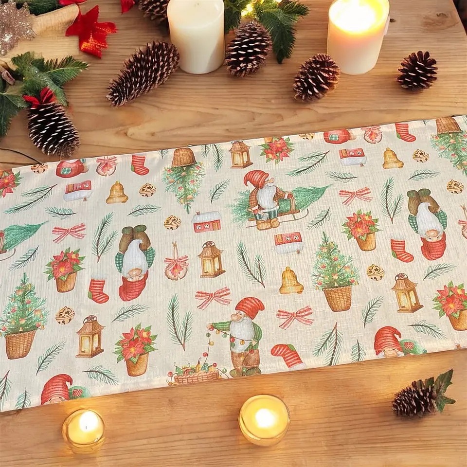 Camino de Mesa Navideño Duendes 1