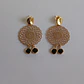 Aros bañados en oro con Cristales negros - Miniatura 3