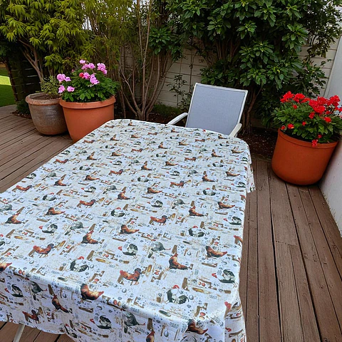 Mantel de Mesa Gallinas y Gallos