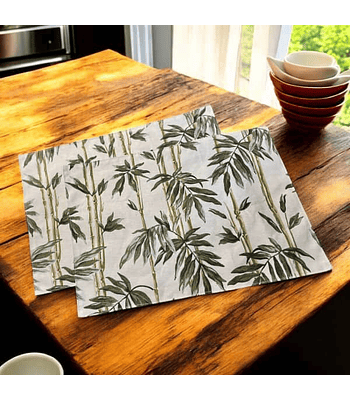 Set 2 Individuales Bambú