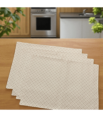 Set 4 Individuales Beige