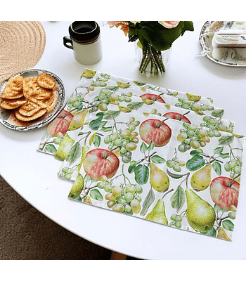 Set 4 Individuales Frutal