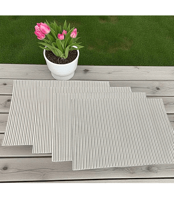 Set 4 Individuales Grises