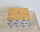 Caja De Bambú Flores Azules - Miniatura 4