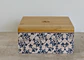 Caja De Bambú Flores Azules - Miniatura 1