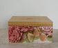 Caja De Bambú Rosas Peonías - Miniatura 1