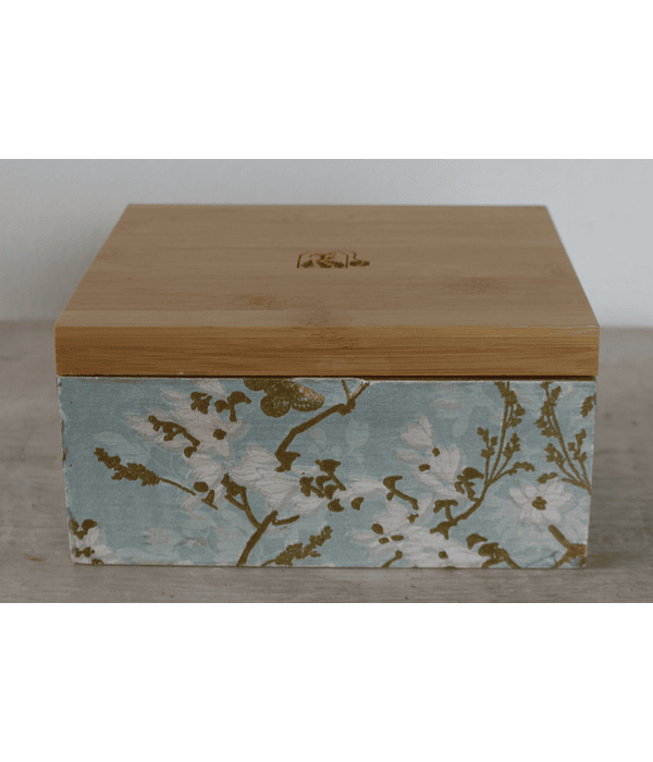 Caja De Bambú Flor De Almendro
