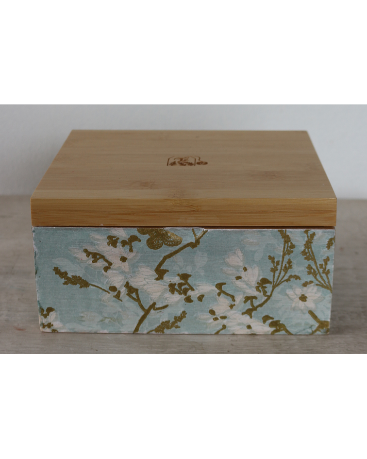Caja De Bambú Flor De Almendro