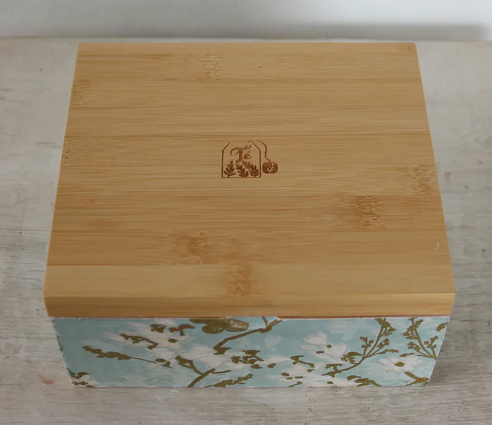 Caja De Bambú Flor De Almendro 4