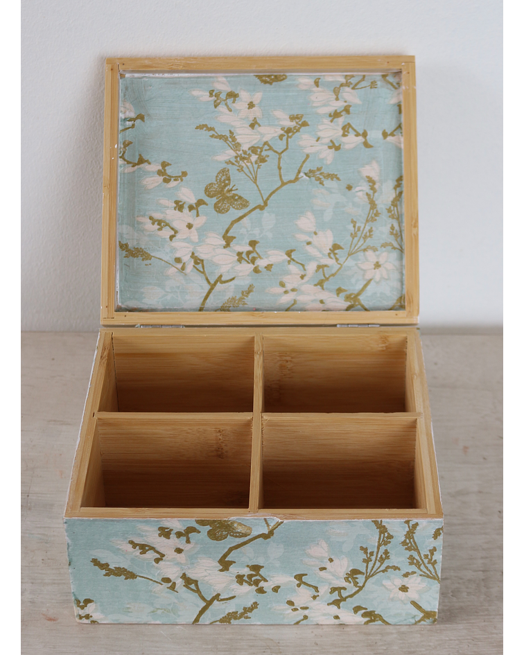 Caja De Bambú Flor De Almendro