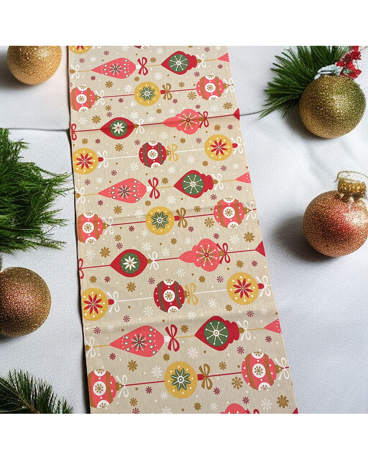 Camino de Mesa Navideño Adornos