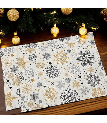 Set 2 Individuales Navideño Cristales 