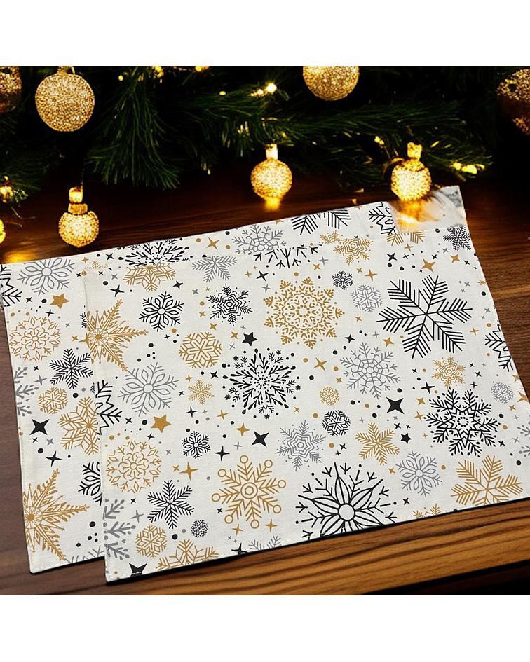 Set 2 Individuales Navideño Cristales 