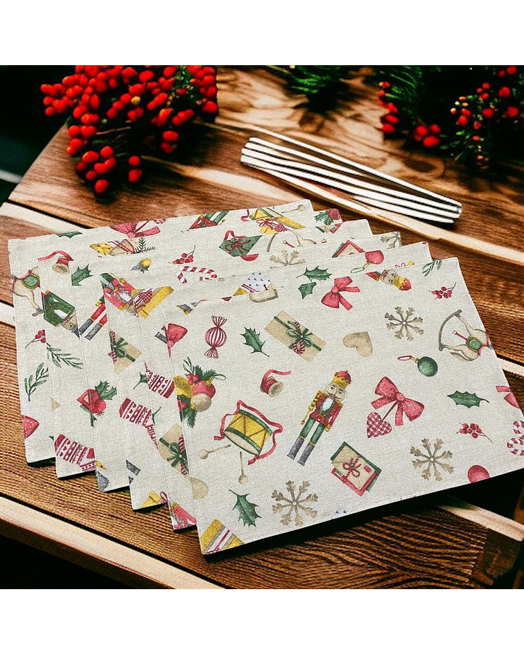 Set 6 Individuales Navideño Cascanueces