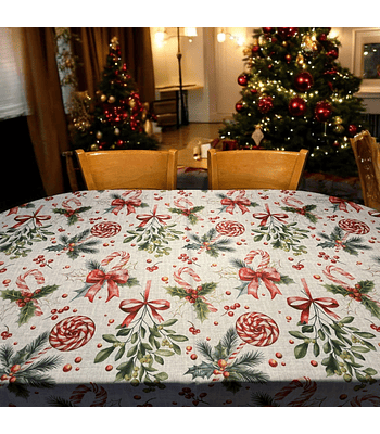Mantel Navideño Caramelos