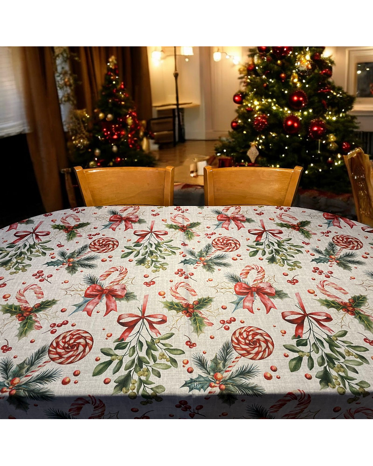 Mantel Navideño Caramelos