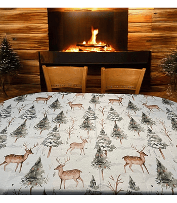 Mantel Navideño Ciervos