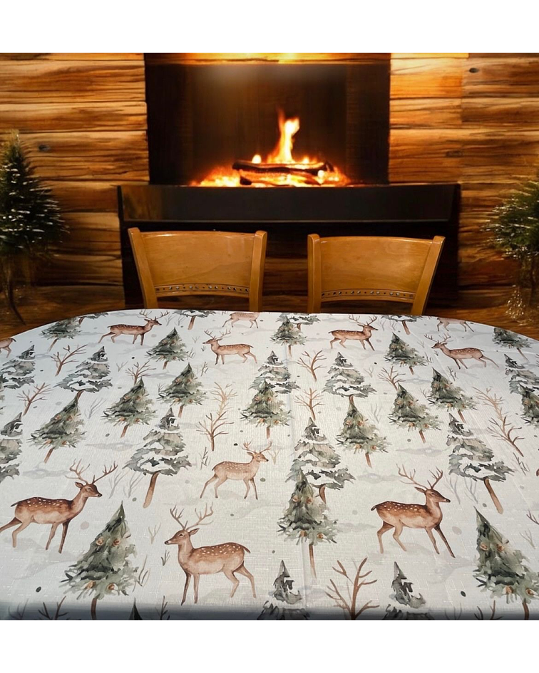 Mantel Navideño Ciervos