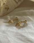 Aros bañados en oro caracol-Colección Marina