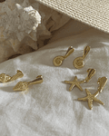 Aros bañados en oro caracol-Colección Marina