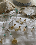 Aros bañados en oro caracol-Colección Marina