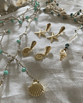 Aros bañados en oro caracol-Colección Marina