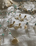 Aros bañados en oro conchita-Colección Marina